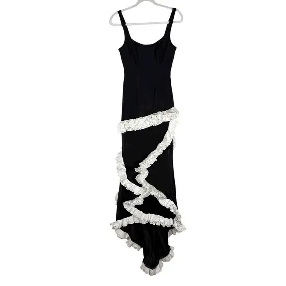 NBD Wisteria Gown Maxi Dress Ruffle Detail Formal Statement Party Gala Event XXS